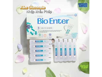 Men Tiêu Hóa New Bio Enter Chứa 3 Tỷ Bào Tử Lợi Khuẩn,Giúp Bổ Ruột, Giảm Đầy Bụng (20 Ống) date 2028