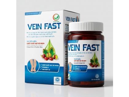 Viên uống hỗ trợ giảm suy giãn tĩnh mạch VEIN FAST, tăng sức bền thành mạch máu